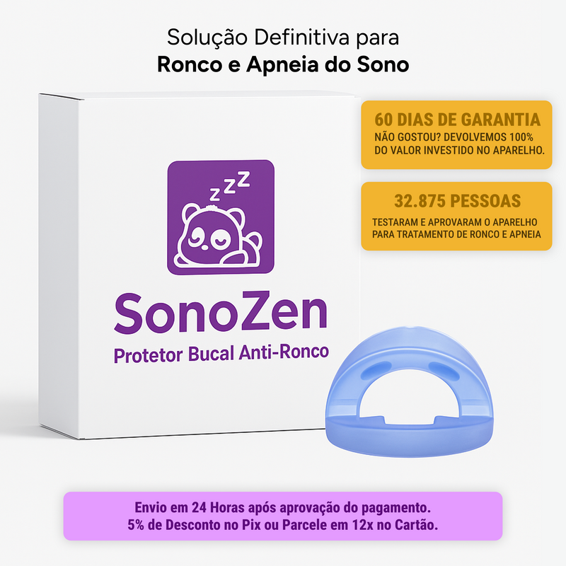 Protetor Bucal Anti-Ronco SonoZen® - [ Últimas Unidades com Desconto ]