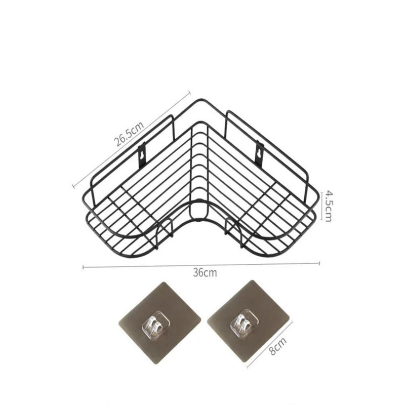 Kit 2 Prateleiras Suporte Com Alto Adesivos Para Parede Banheiro Cozinha lavanderia Shampoo E Sabonete